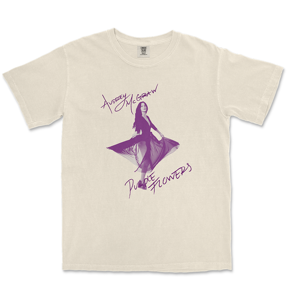 PURPLE FLOWERS PHOTO TEE